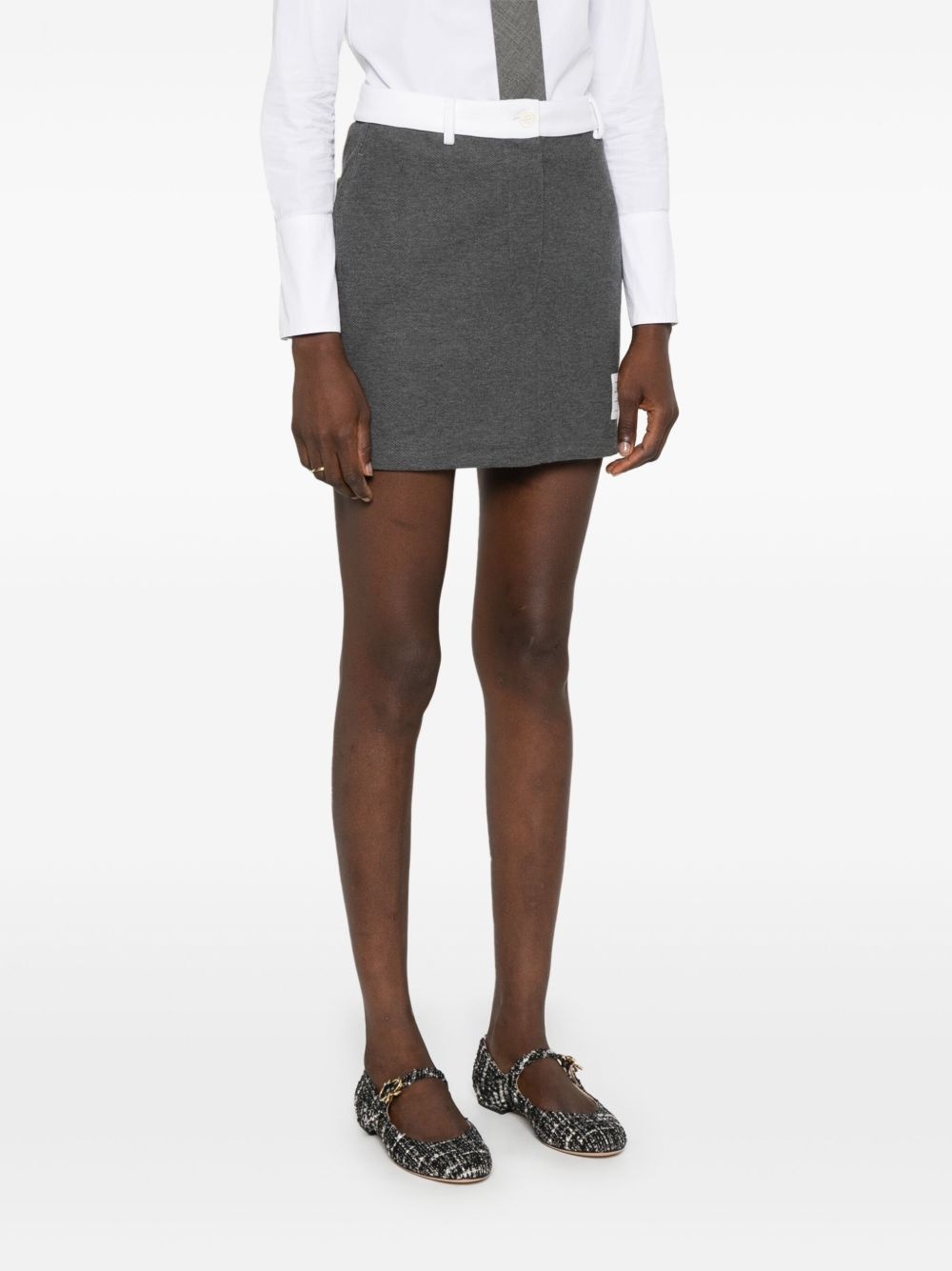 logo-patch mini skirt - 3