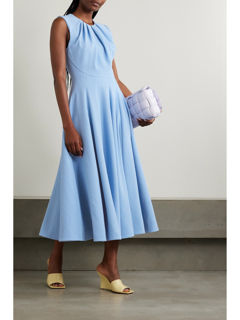 EMILIA WICKSTEAD Marlen Draped Crepe Midi Dress outlook