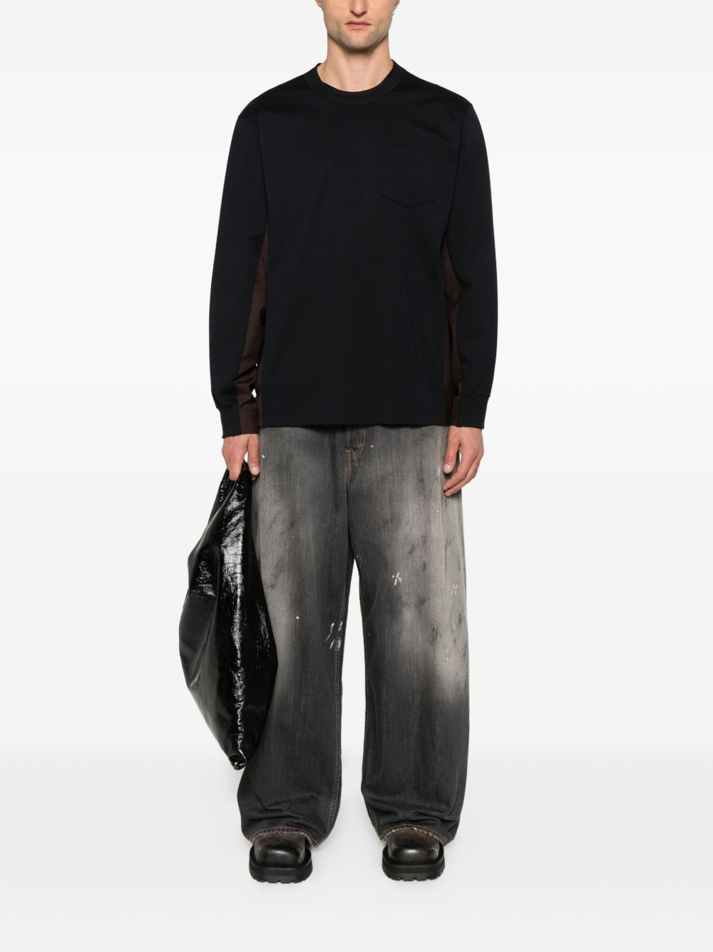 panelled pocket T-shirt - 2