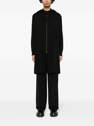 Yohji Yamamoto zip-up hooded coat outlook