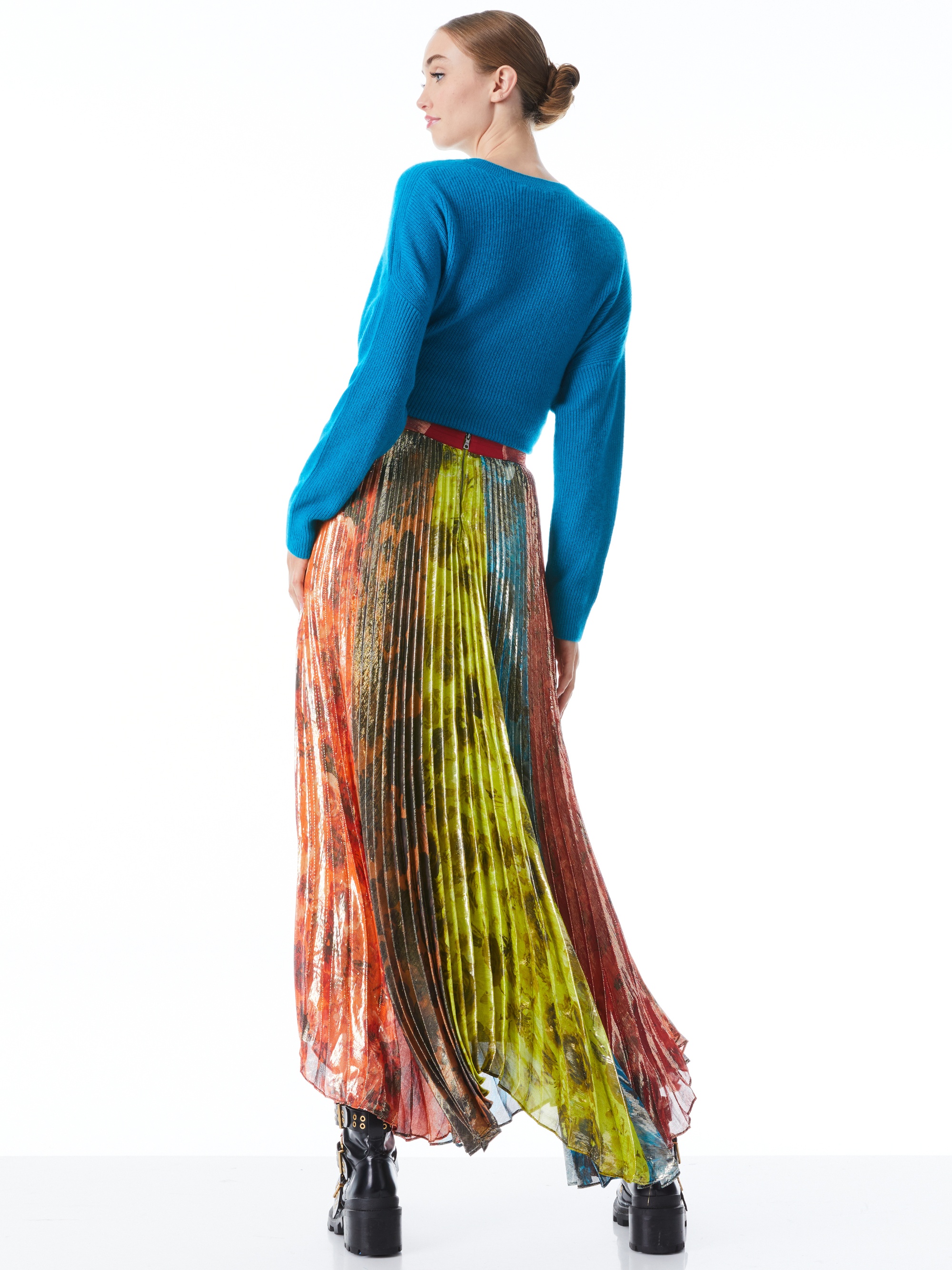 KATZ SUNBURST PLEATED MAXI SKIRT - 3