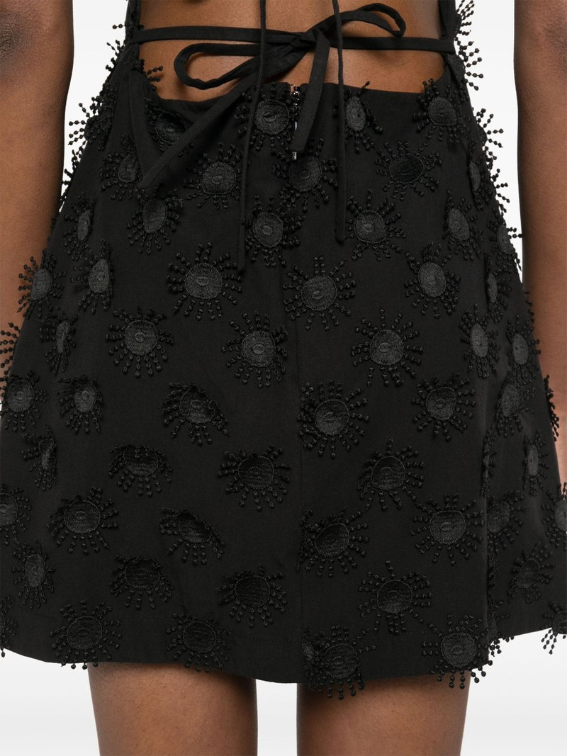 floral-appliqué mini dress 5