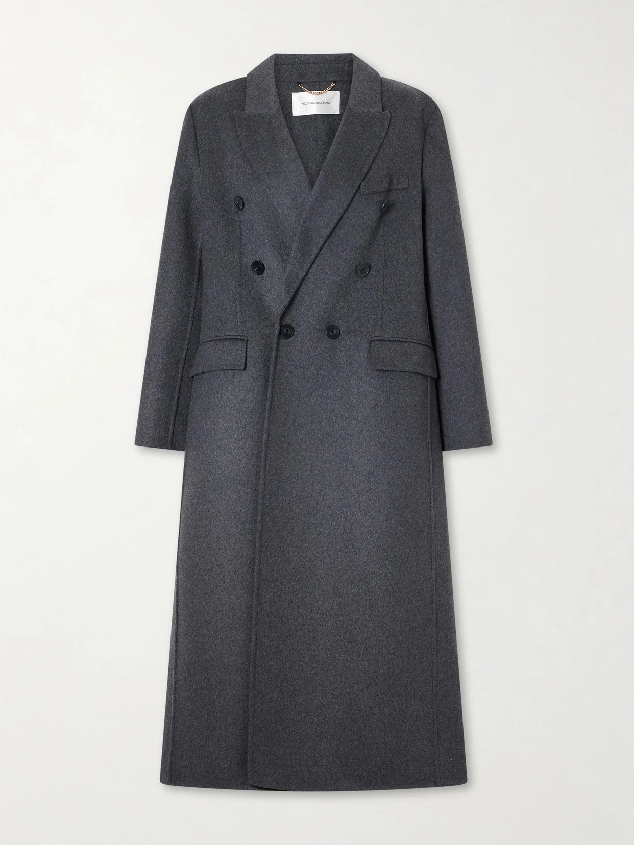 Double-breasted Wool-blend Long Coat - 1