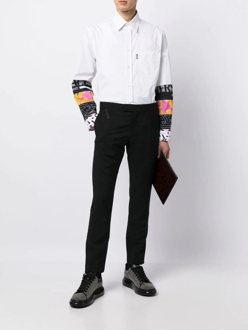 VERSACE patchwork logo button-down shirt outlook