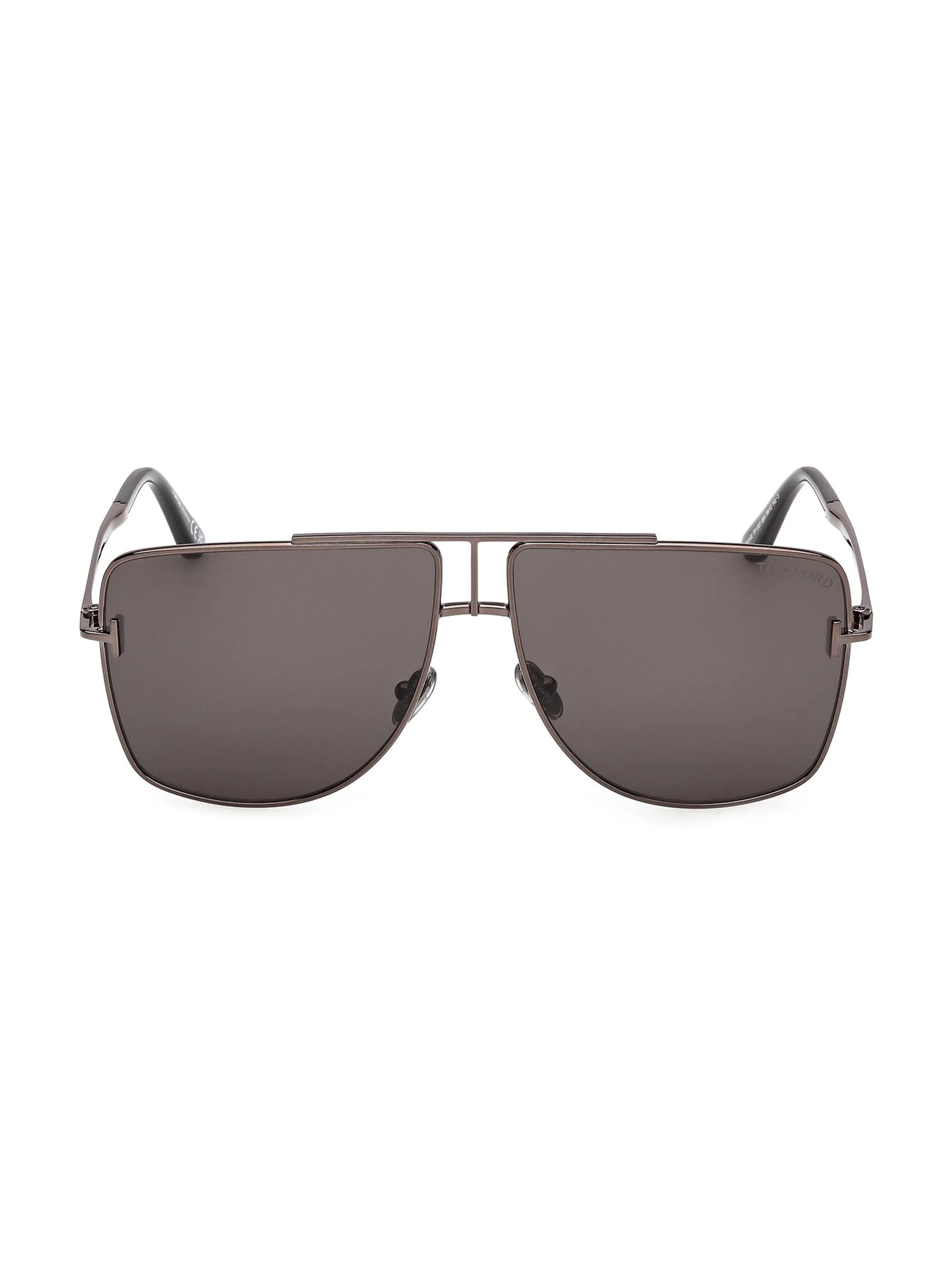 Men's Eliott-02 59MM Geometric Aviator Sunglasses - Dark Gunmetal Smoke - 1