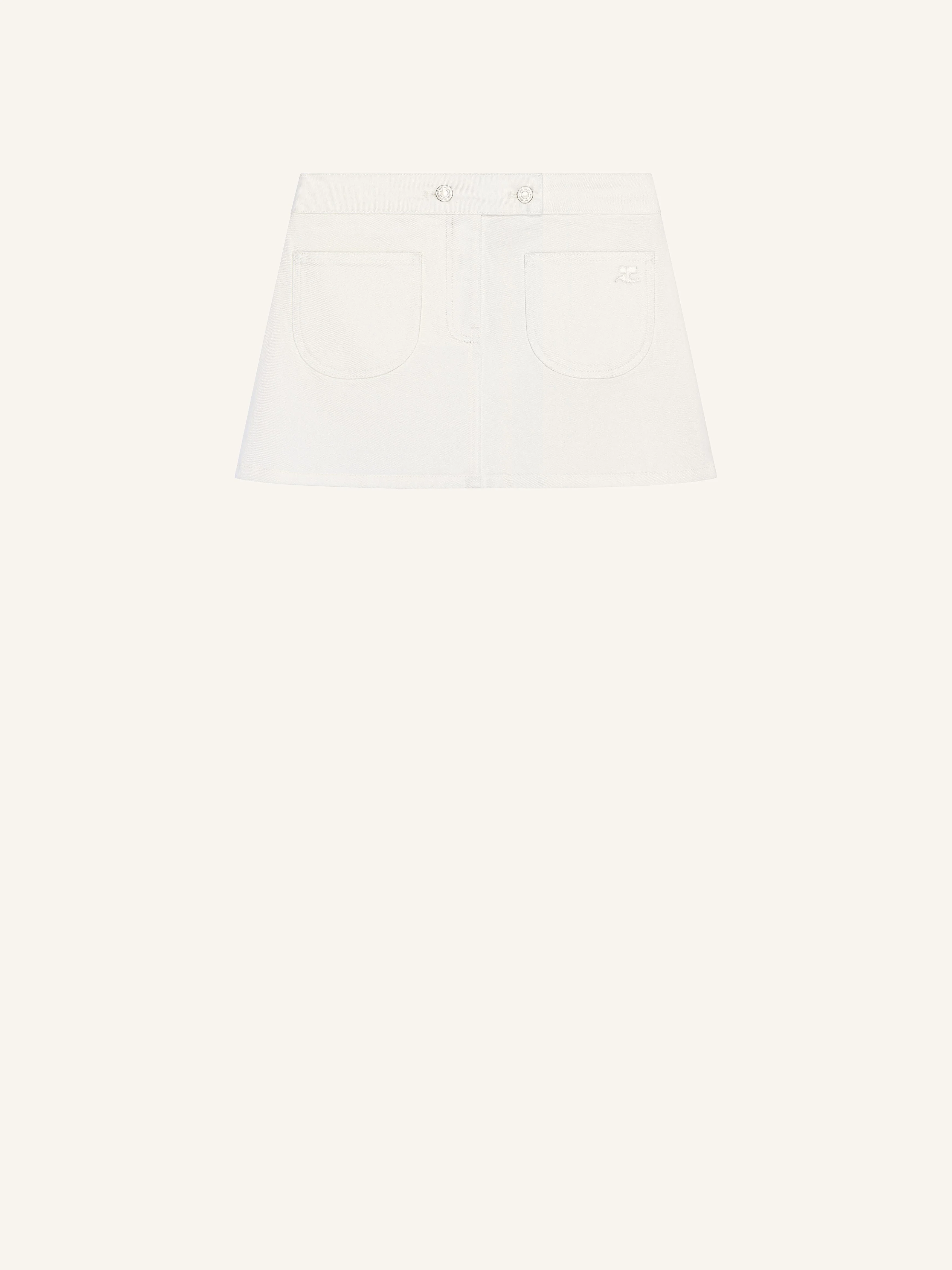 2-POCKET DENIM MINI SKIRT - 1
