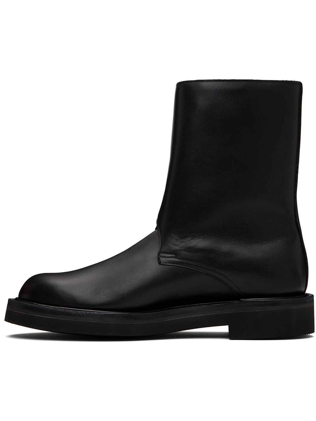Black Leather Work Boots - 3