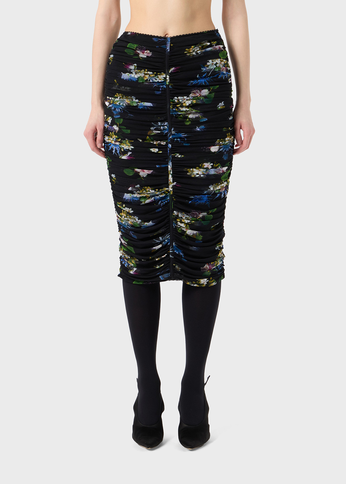 TULLE SKIRT WITH BOUQUET PRINT - 3