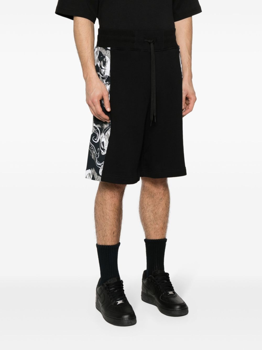 Watercolour Couture-print track shorts - 6