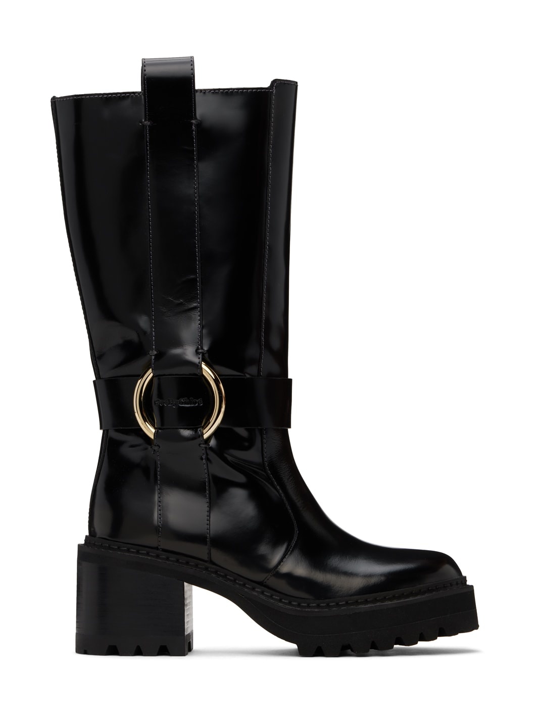 Black New Ring Boots - 1