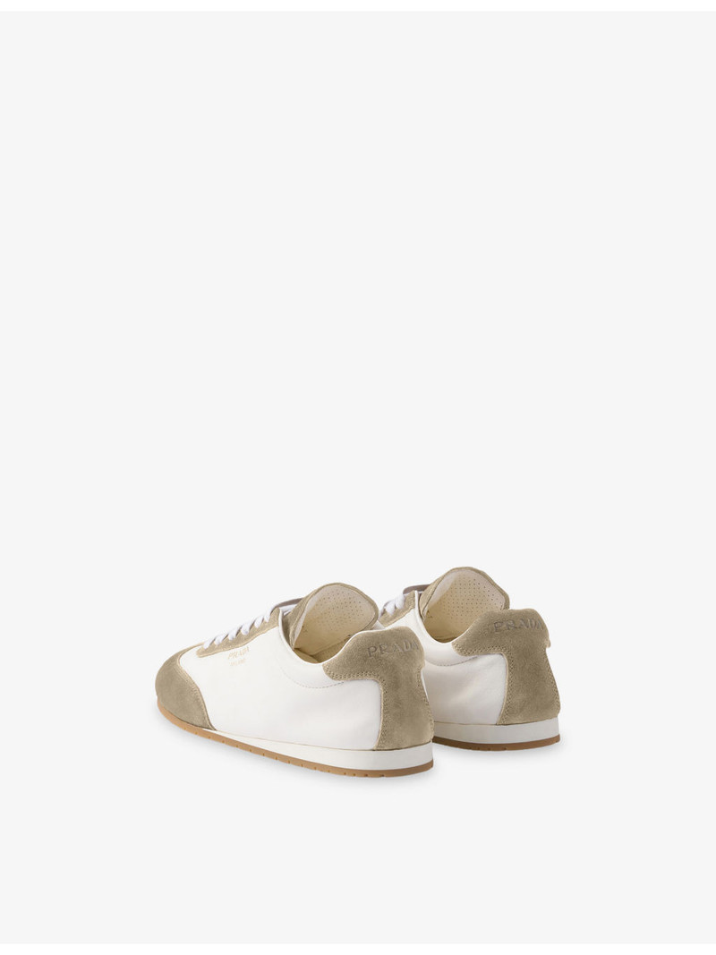 Prada Logo-Print Nappa-Leather and Suede Trainers outlook