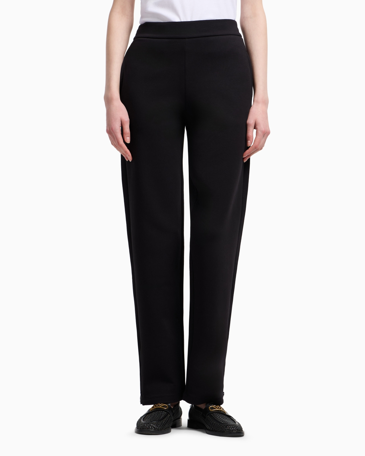 DOUBLE JERSEY TROUSERS WITH ELASTICATED WAIST - 4