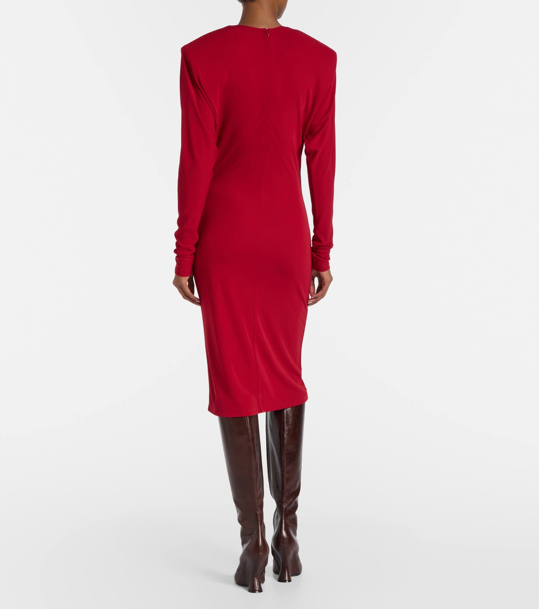 Crêpe jersey midi dress - 3