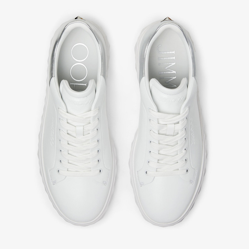 Diamond Light/m Ii
White Leather and- Silver Metallic Nappa Low-Top Trainers 4