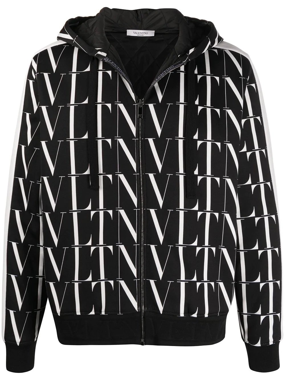 VLTN-print hooded jacket - 1