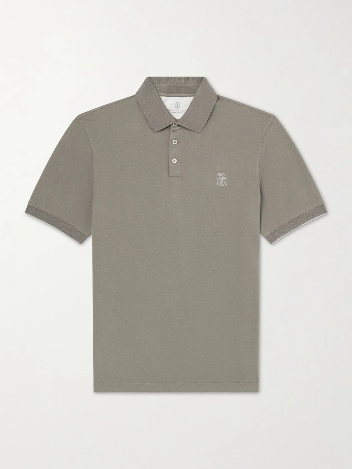 Logo-Print Cotton-Piqué Polo Shirt - 1