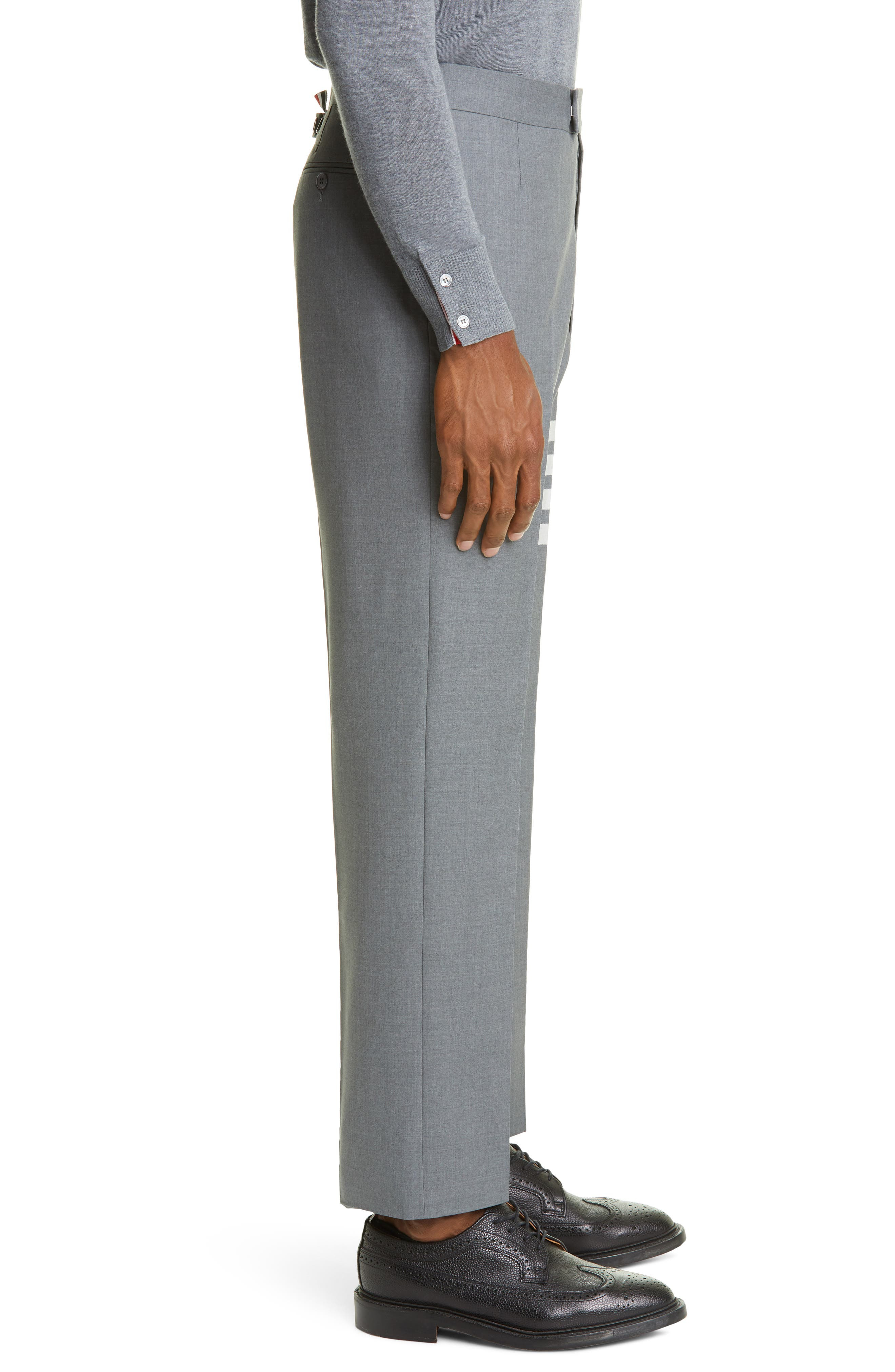 4-Bar Mélange Wool Pants - 3