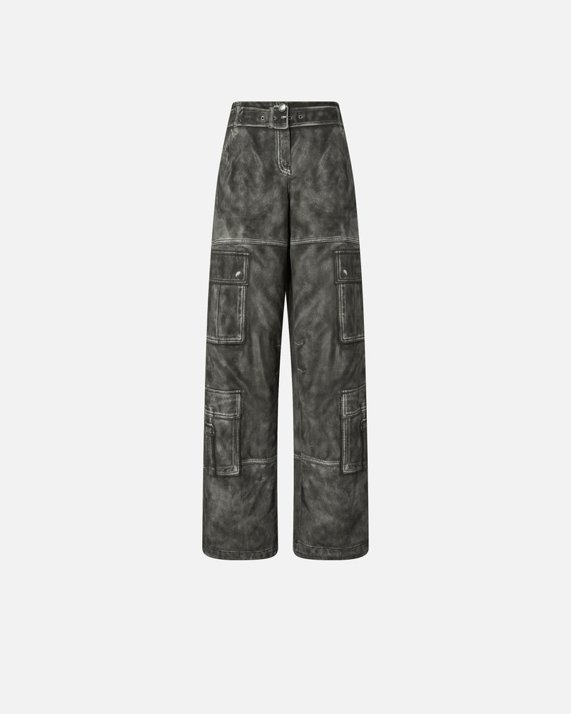 WIDE-LEG TROUSERS WITH LEATHER-EFFECT PRINT 1