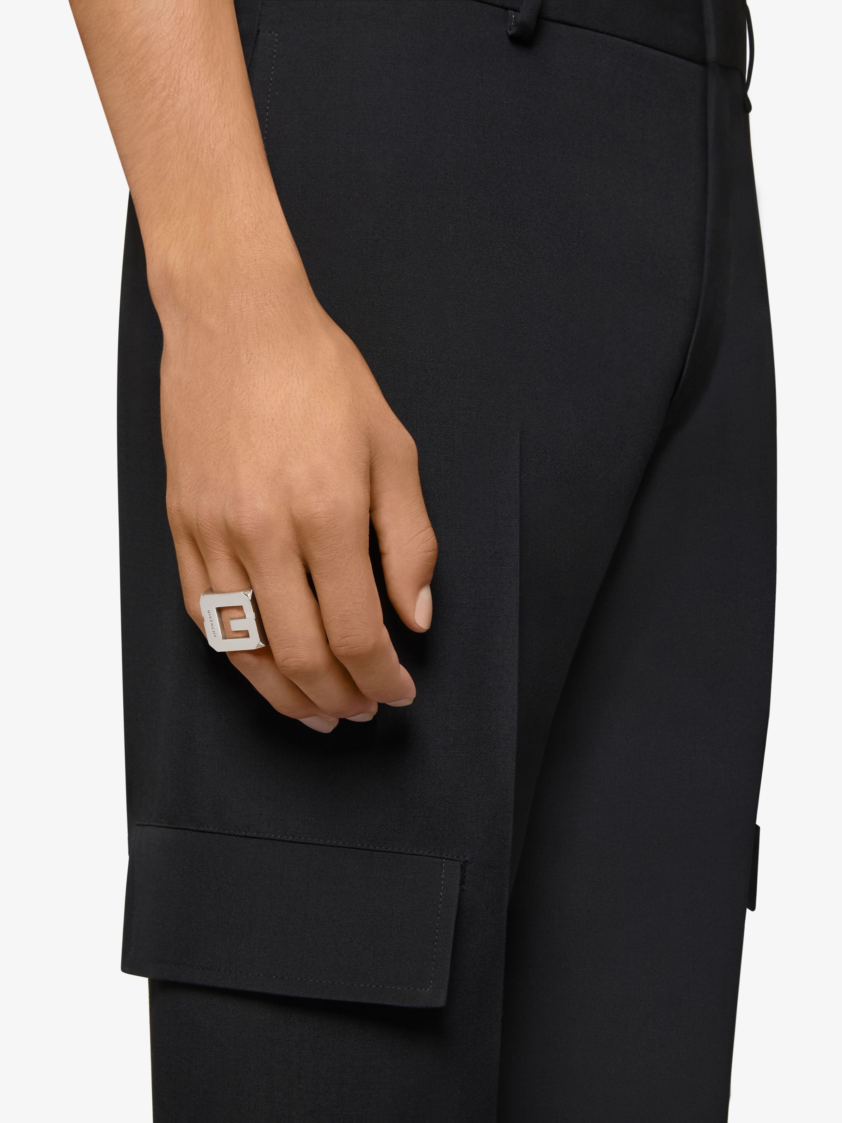 G CUBE RING IN METAL - 3