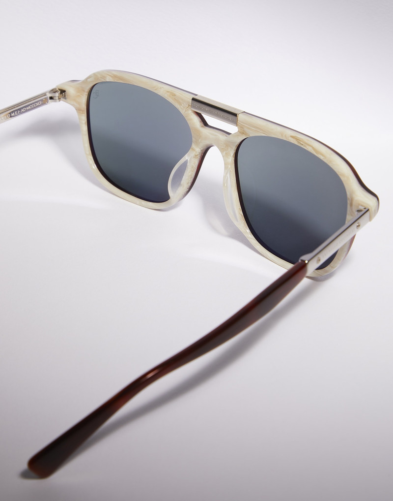 Brunello Cucinelli Sartorial Sunset acetate sunglasses outlook