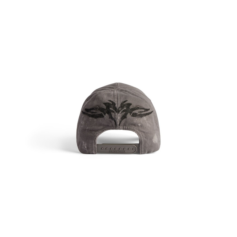 Women's Patched Visor Cap  in Grey/white 3