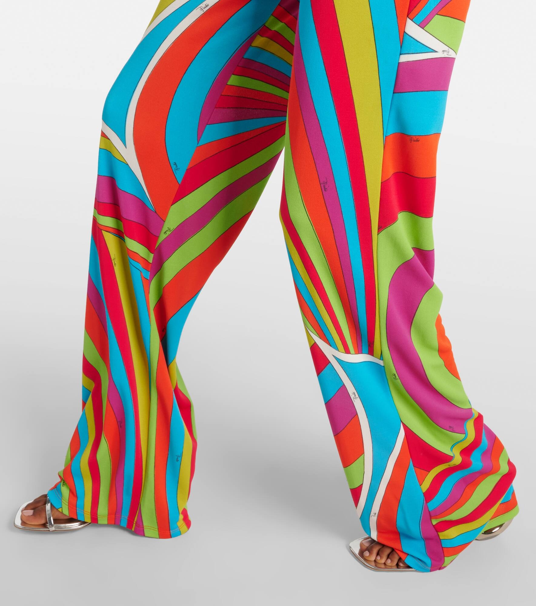 Iride printed straight pants - 5