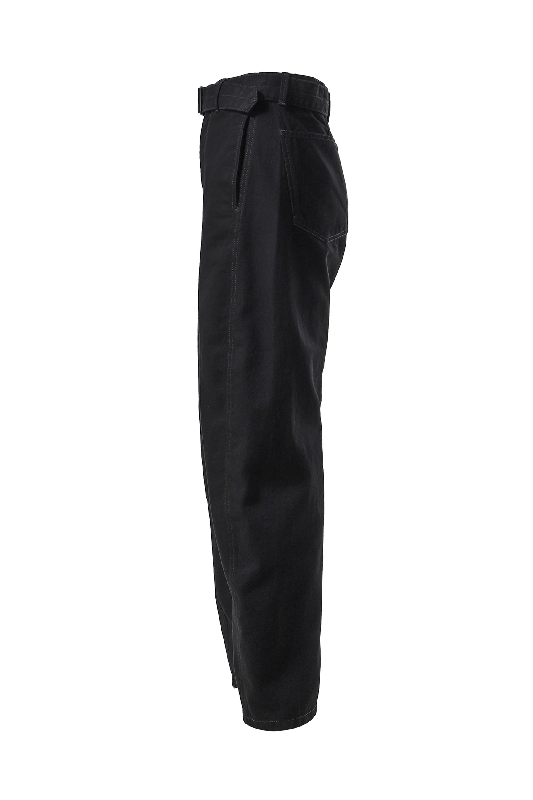 TWISTED BELTED PANTS / BLK - 7