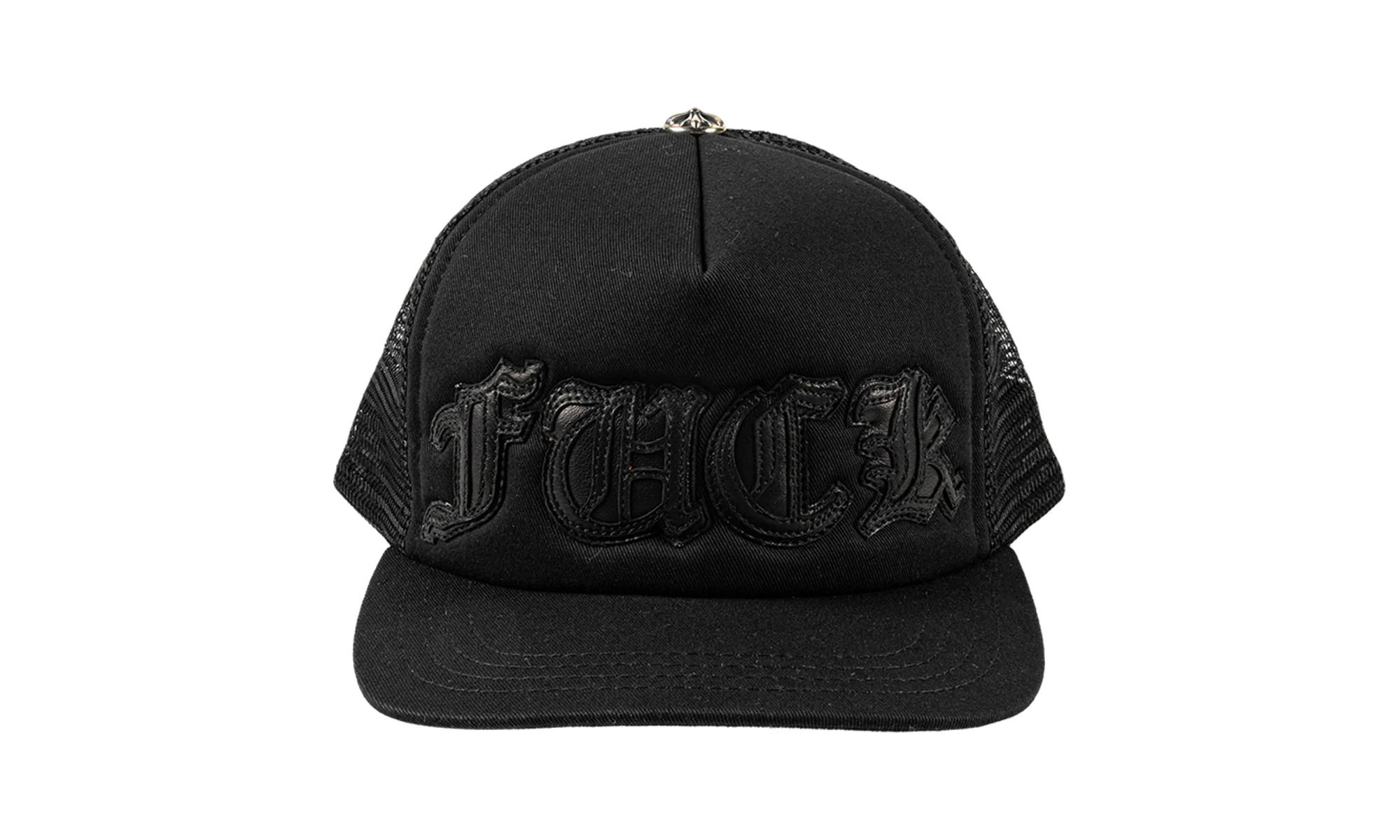 "Fuck" Trucker Hat "Silver Cross Ball - Black" CHRM1629 - 1