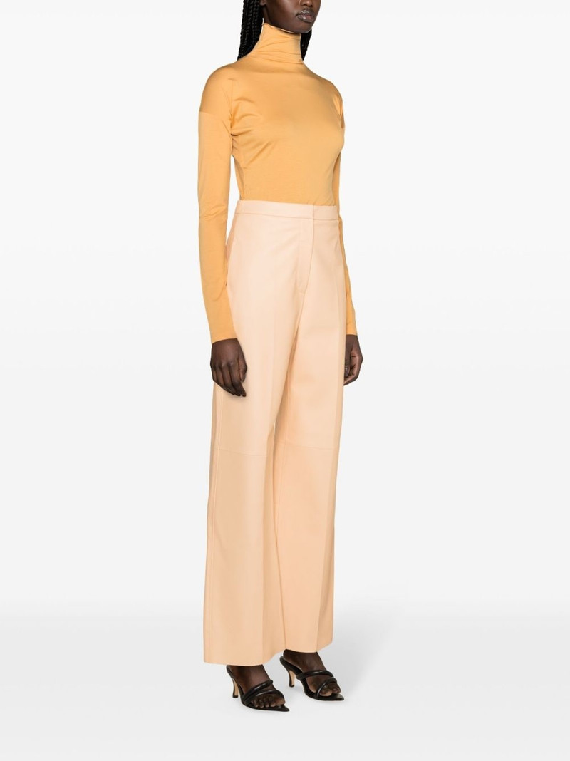wide-leg leather trousers 3
