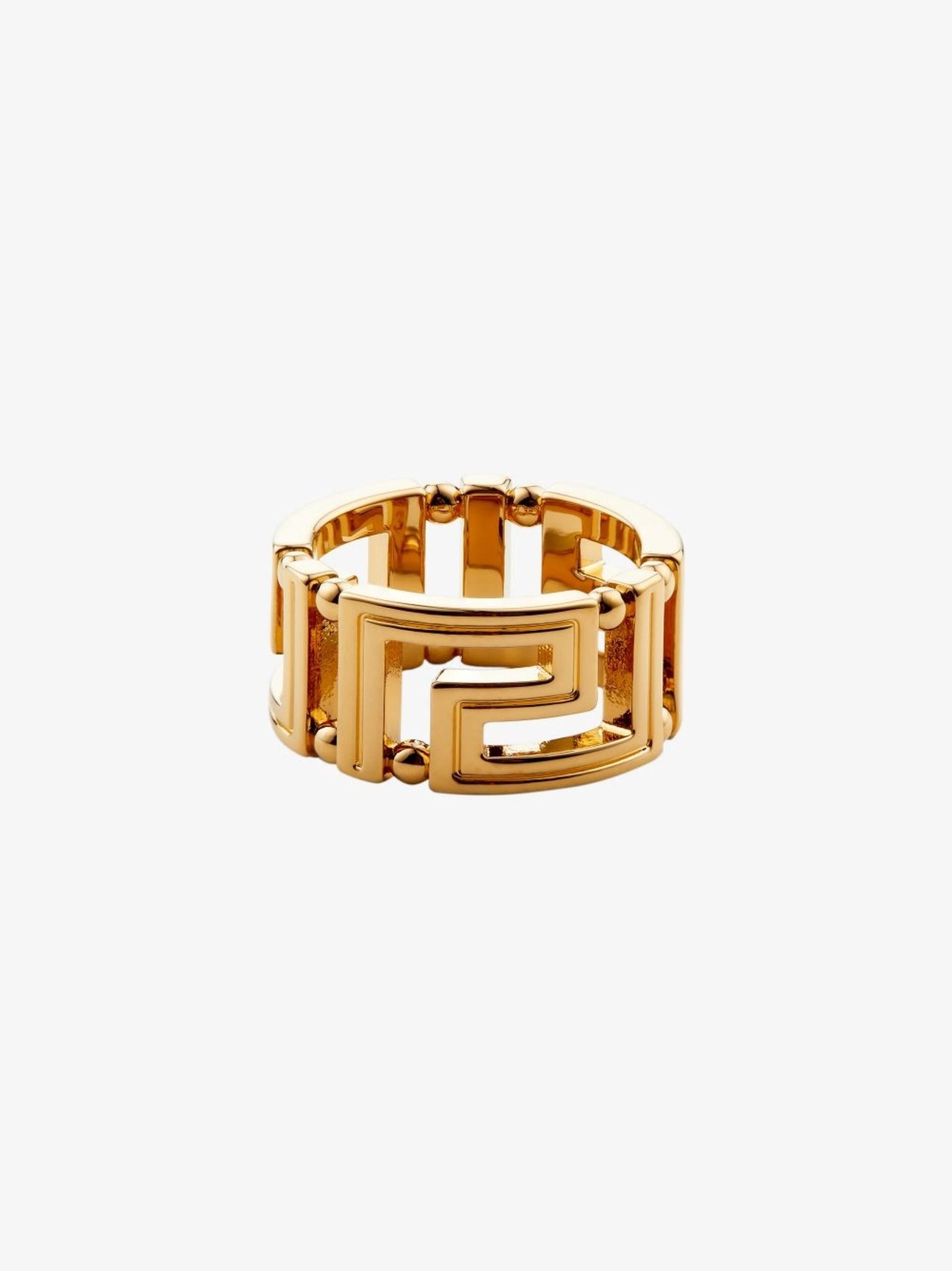 gold tone Greca ring - 1