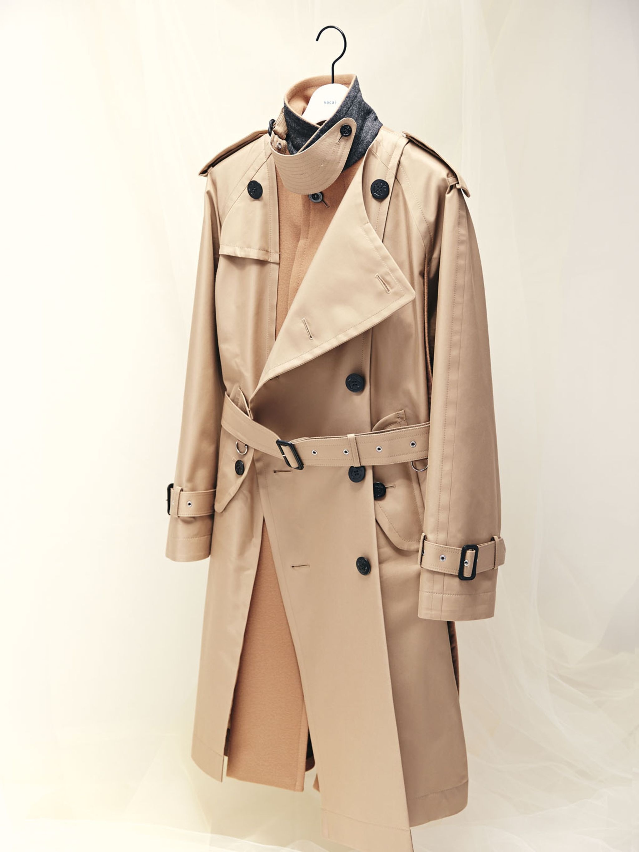 割引価格 sacai Cotton Gabardine x Wool Melton Coat | sacai | REVERSIBLE ジャケット・アウター