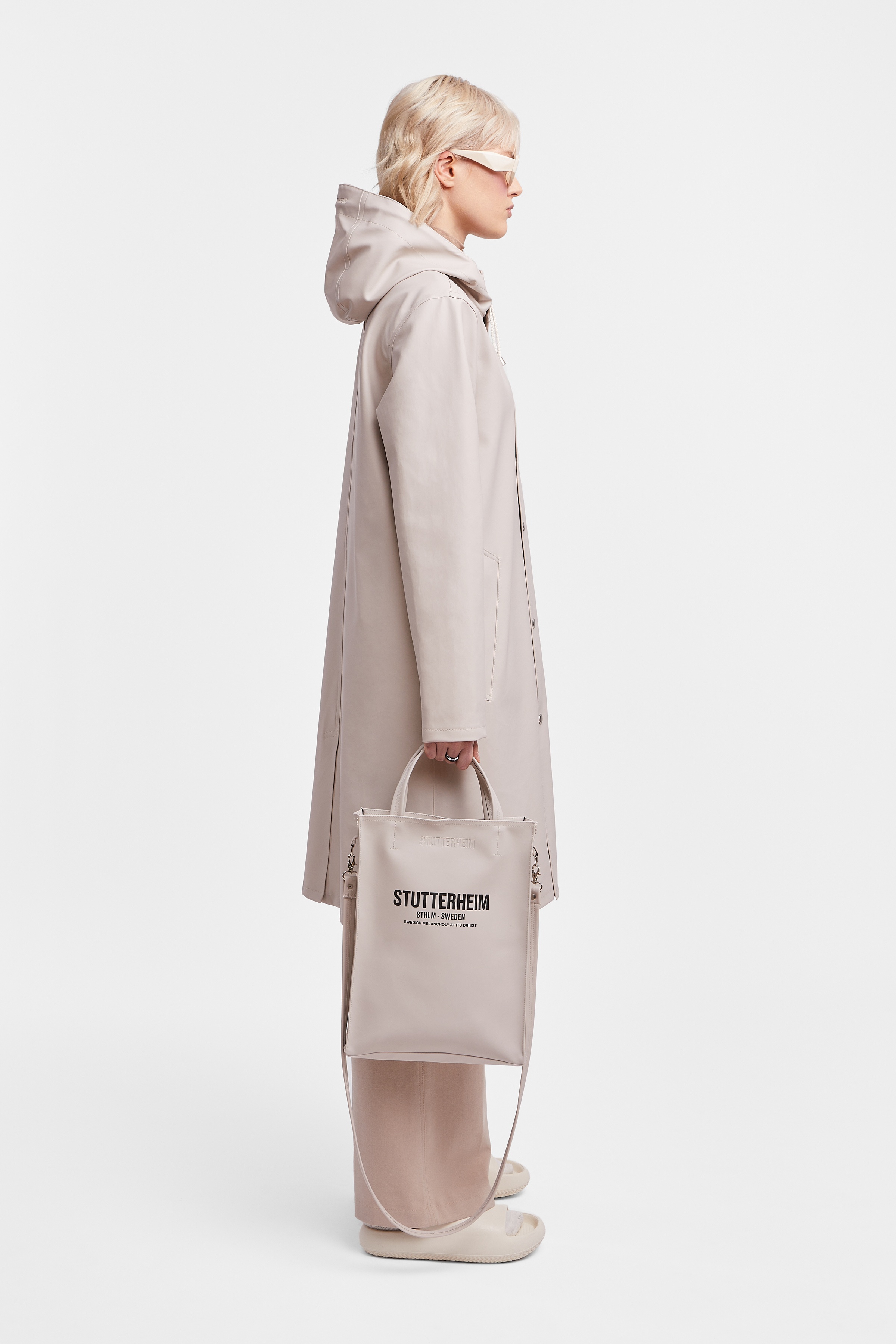 Stockholm Long Raincoat Light Sand - 3