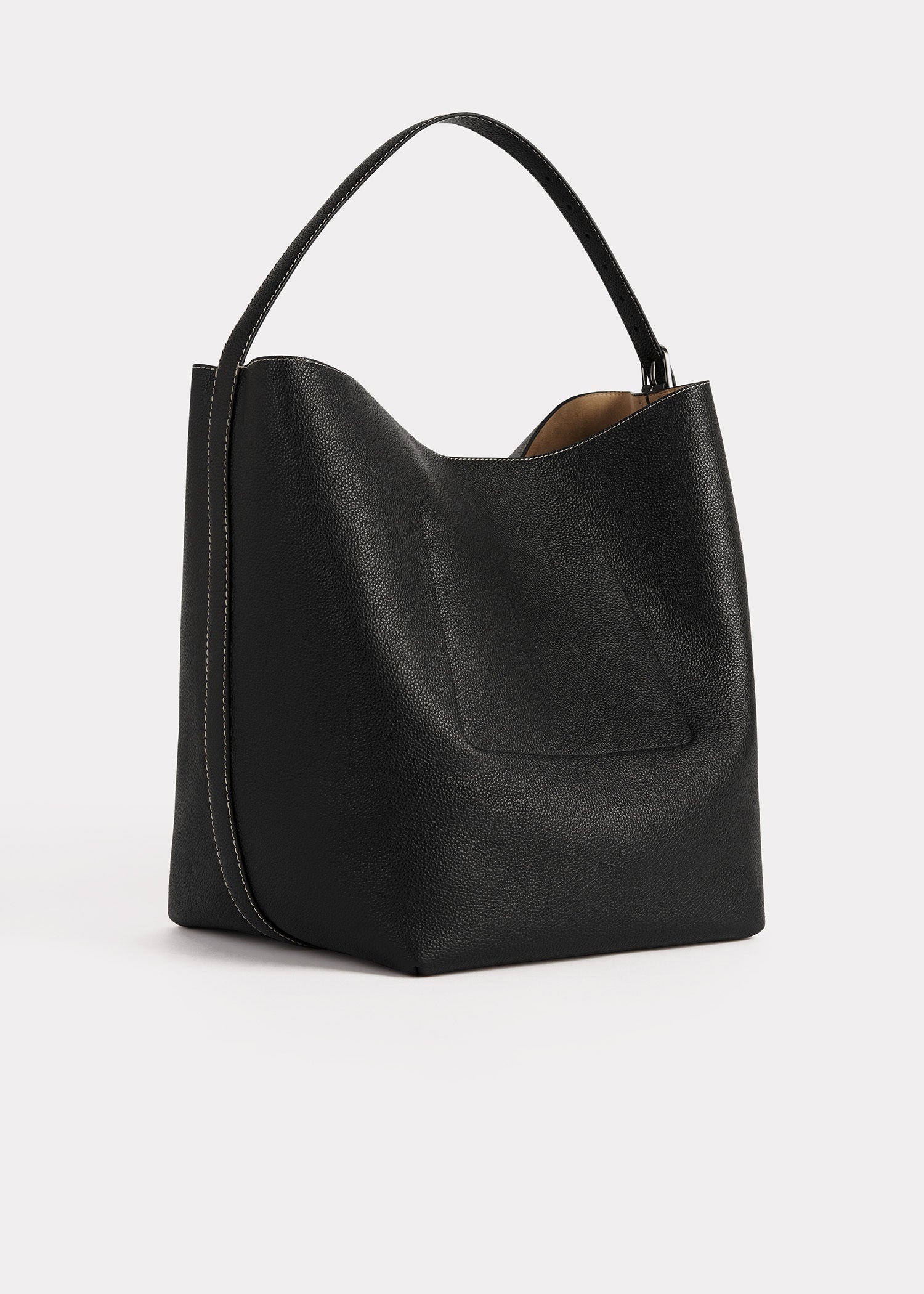Belted tote black grain - 4