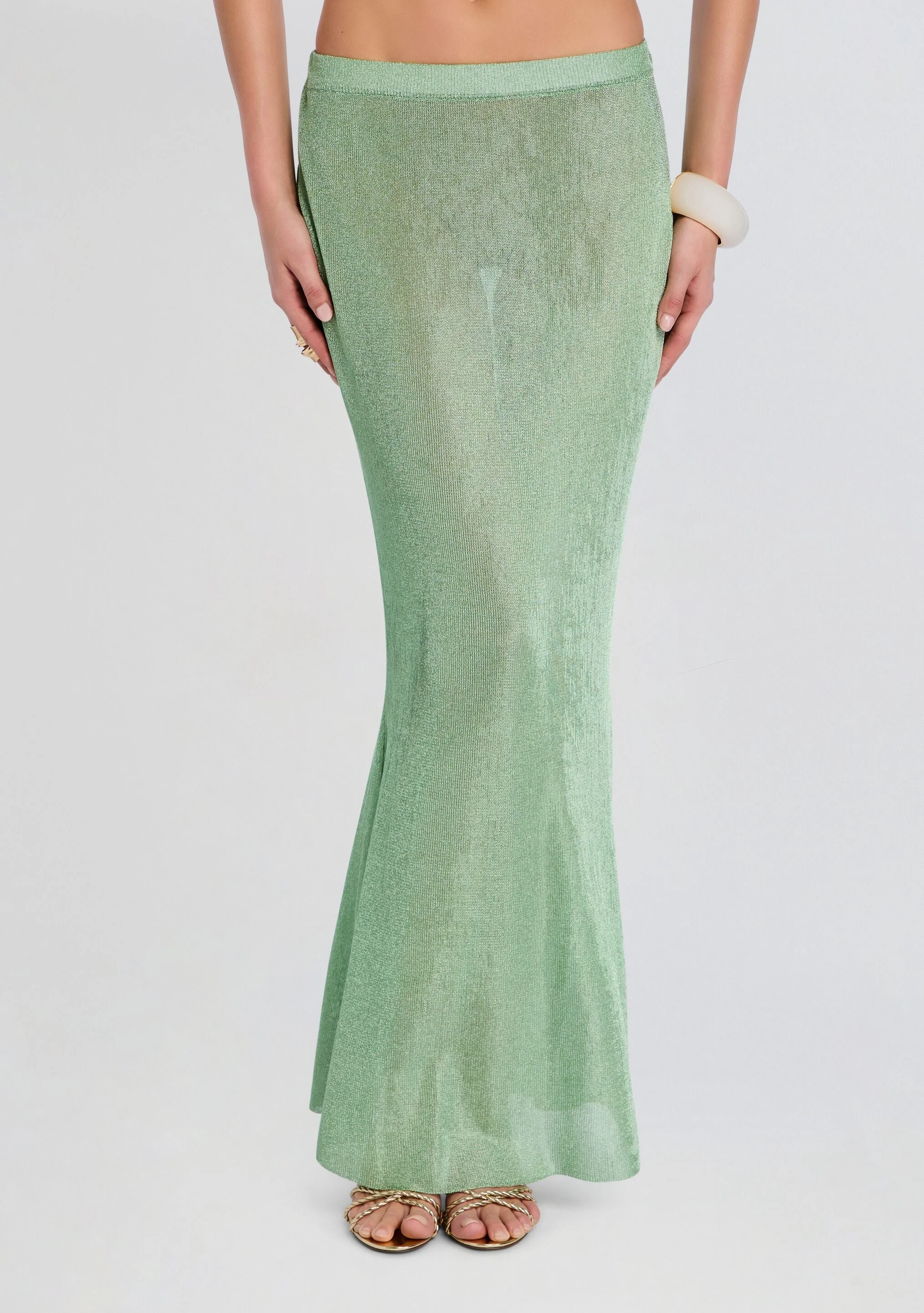 HARMONY METALLIC KNIT SKIRT - 1