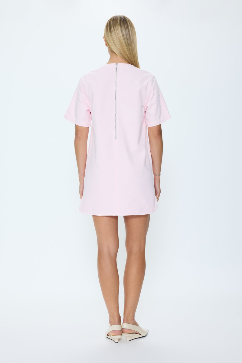 REMI DENIM DRESS - BLUSH 3