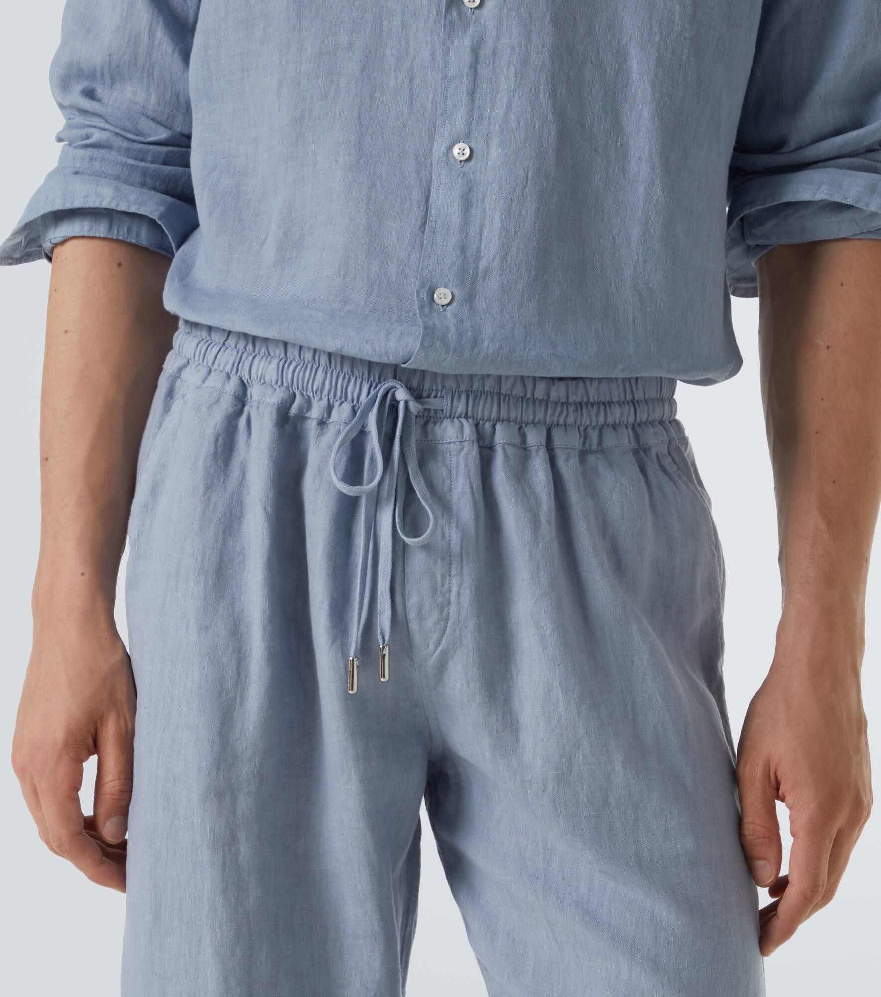 Linen straight pants - 5