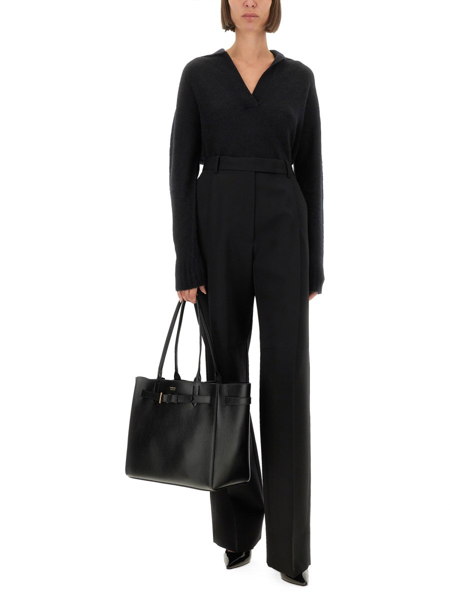 SHARP WOOL PANTS WITH PLEATS - 2