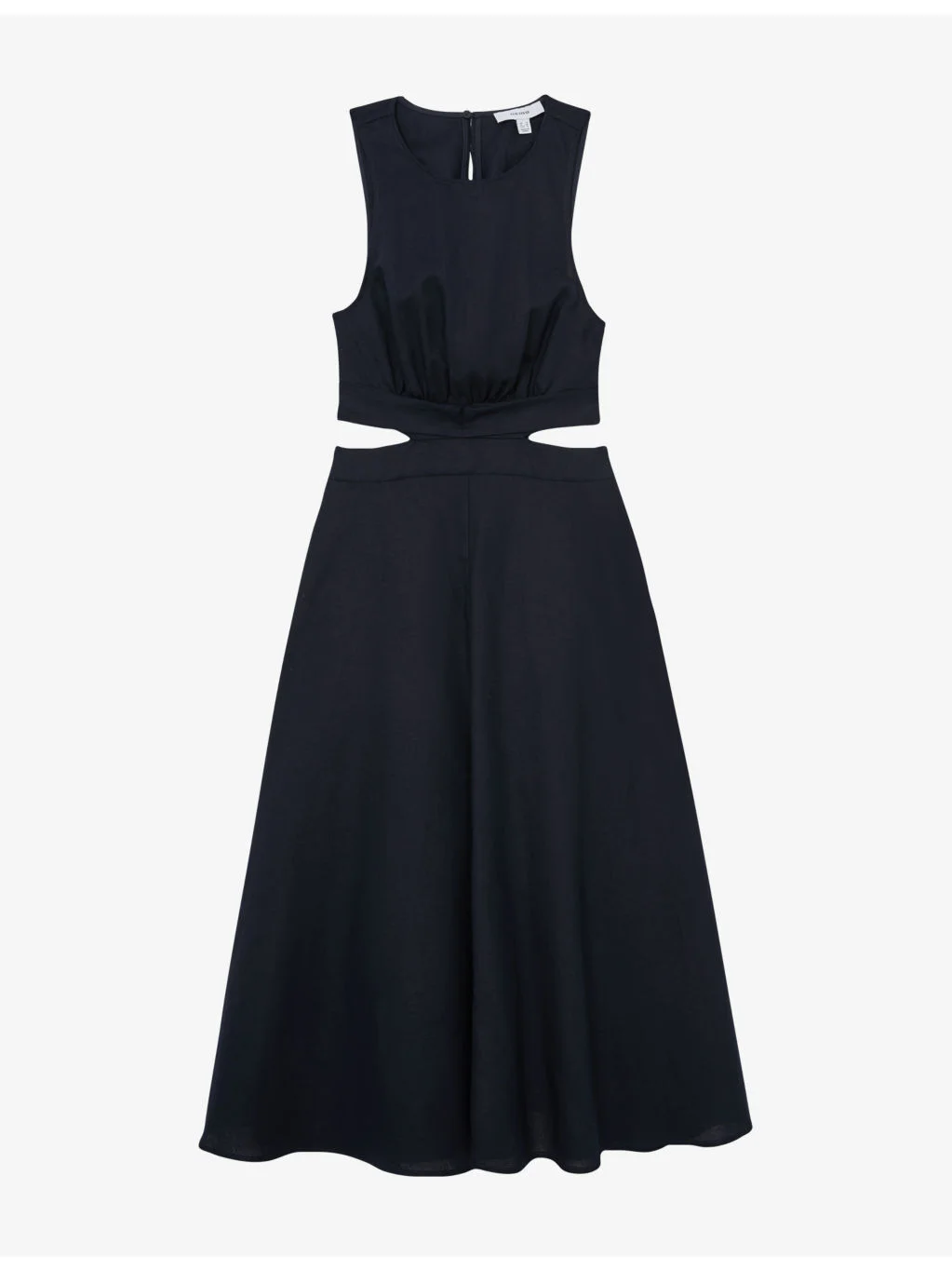 Hazel Cut-Out Linen and Cotton Midi Dress - 1
