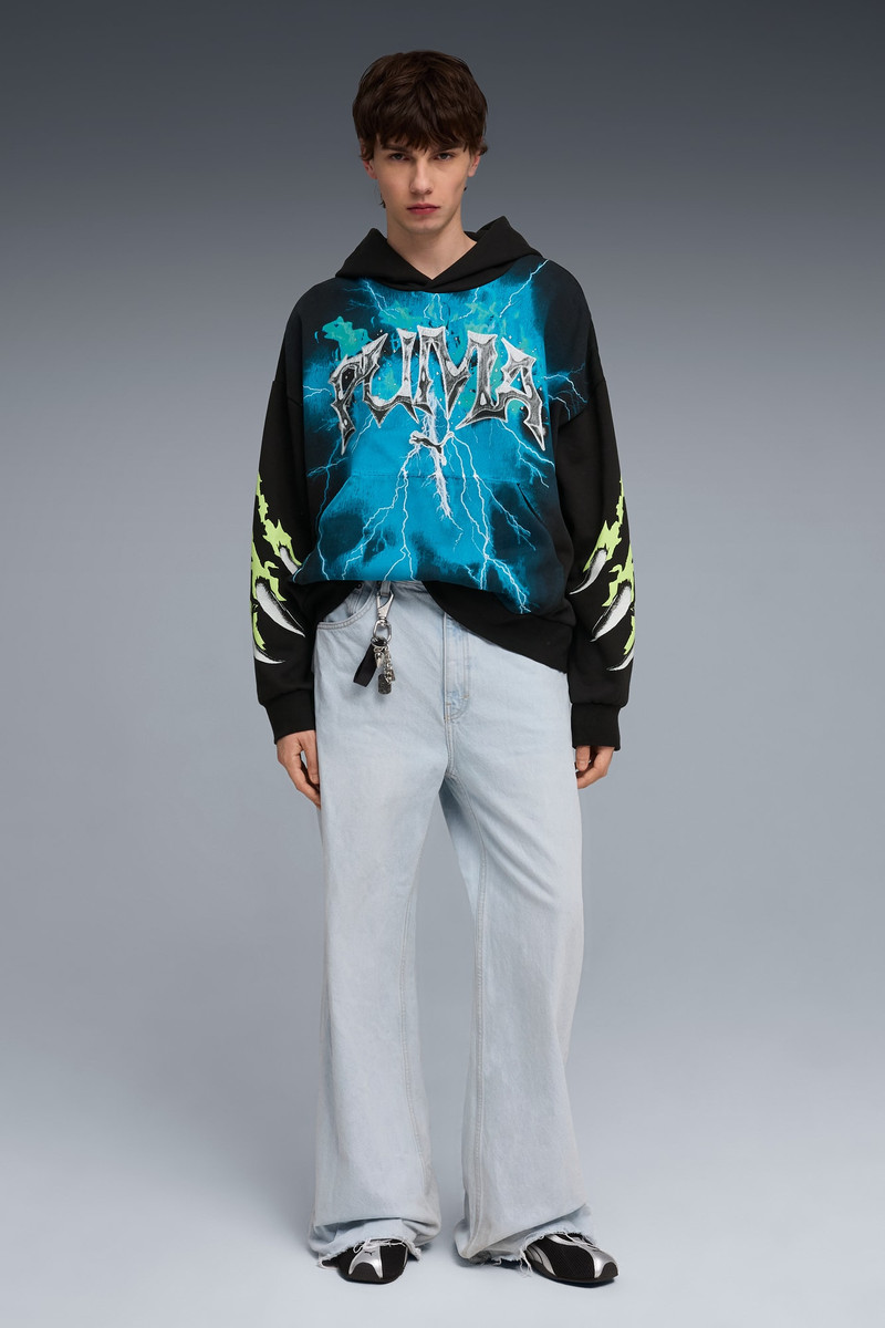 House of Graphics Men's Vintage Cat Boxy Hoodie 5