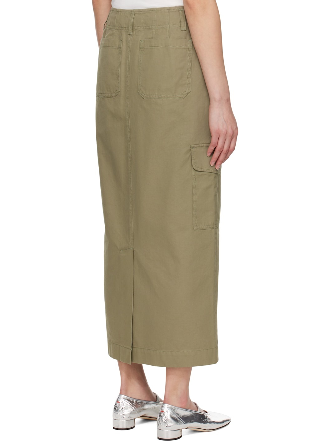 Green Calais Midi Skirt - 3