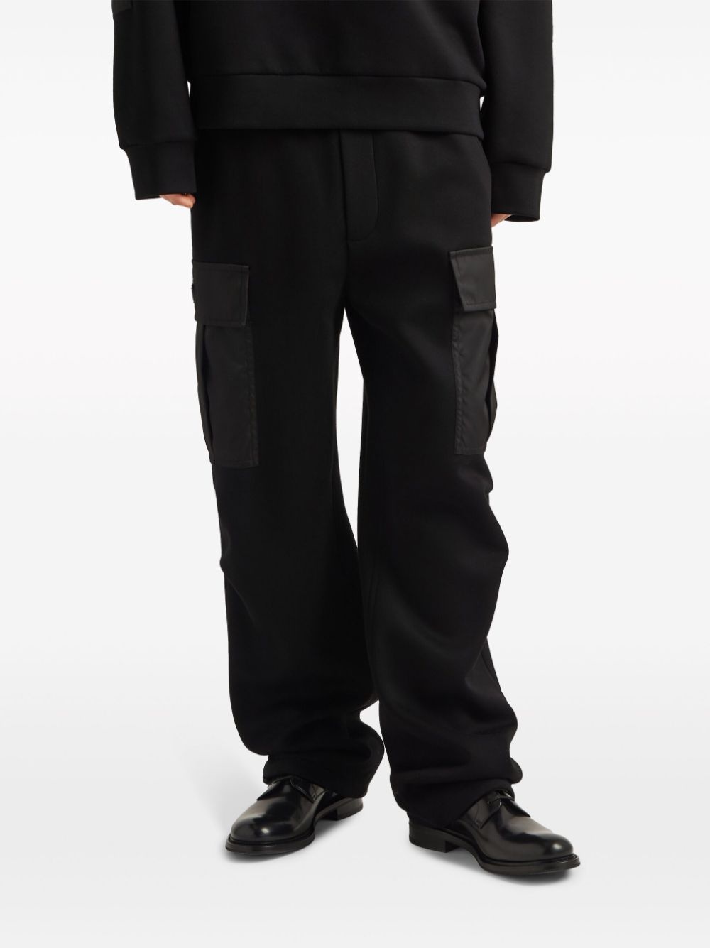 logo-triangle fleece track pants - 3
