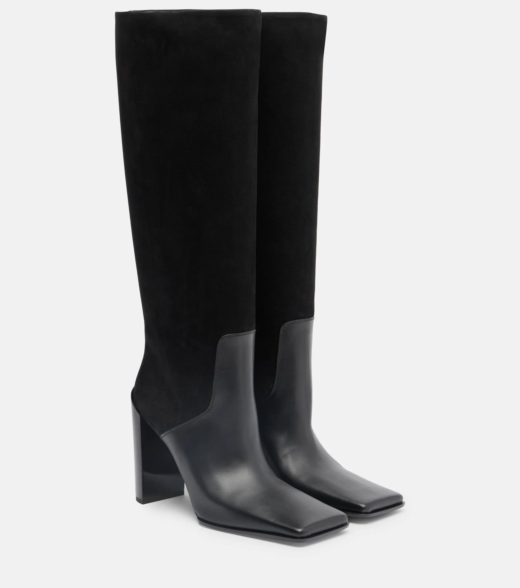 90 leather and suede knee-high boots - 1