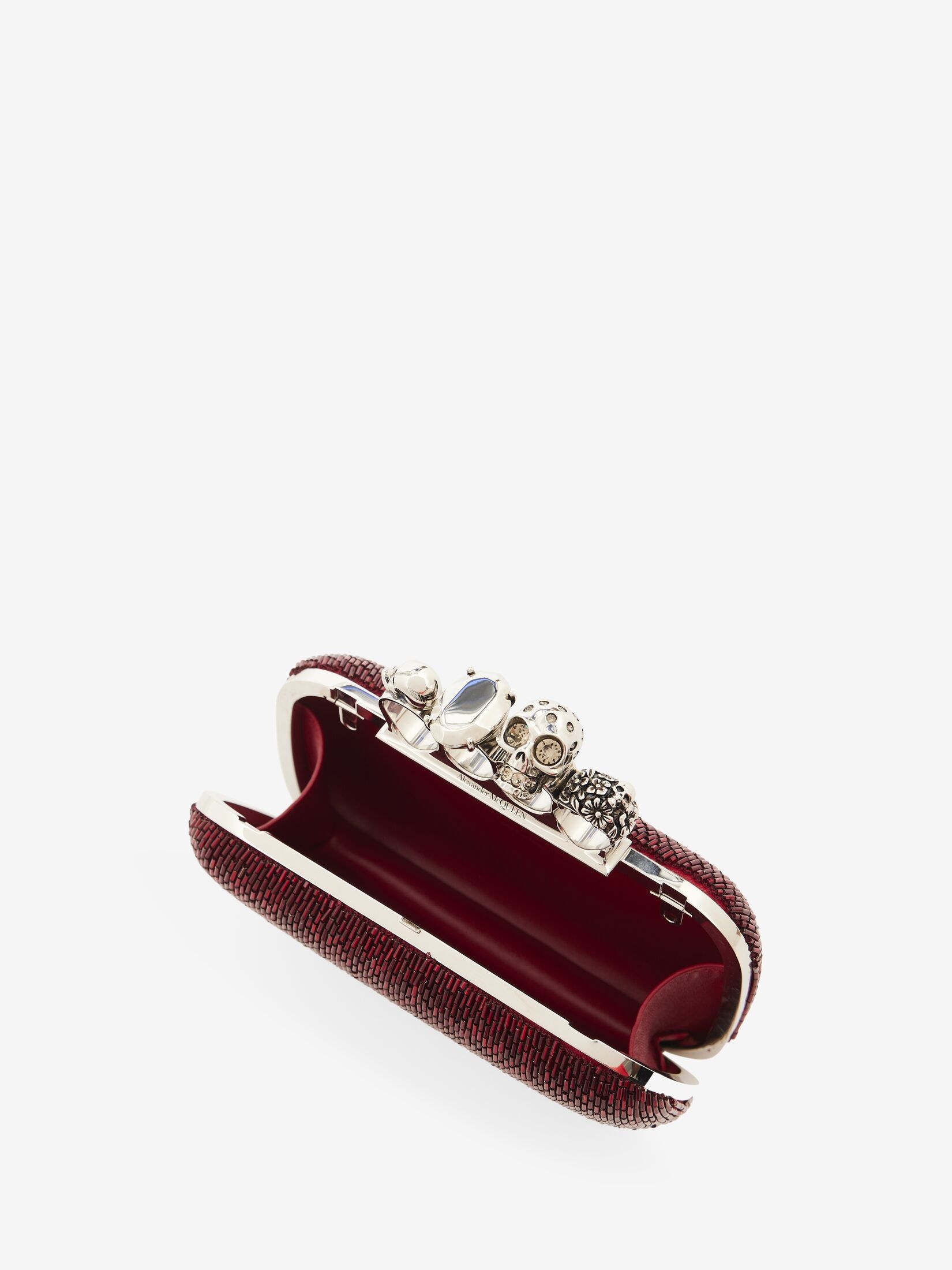 Women's Knuckle Clutch in Red - 4