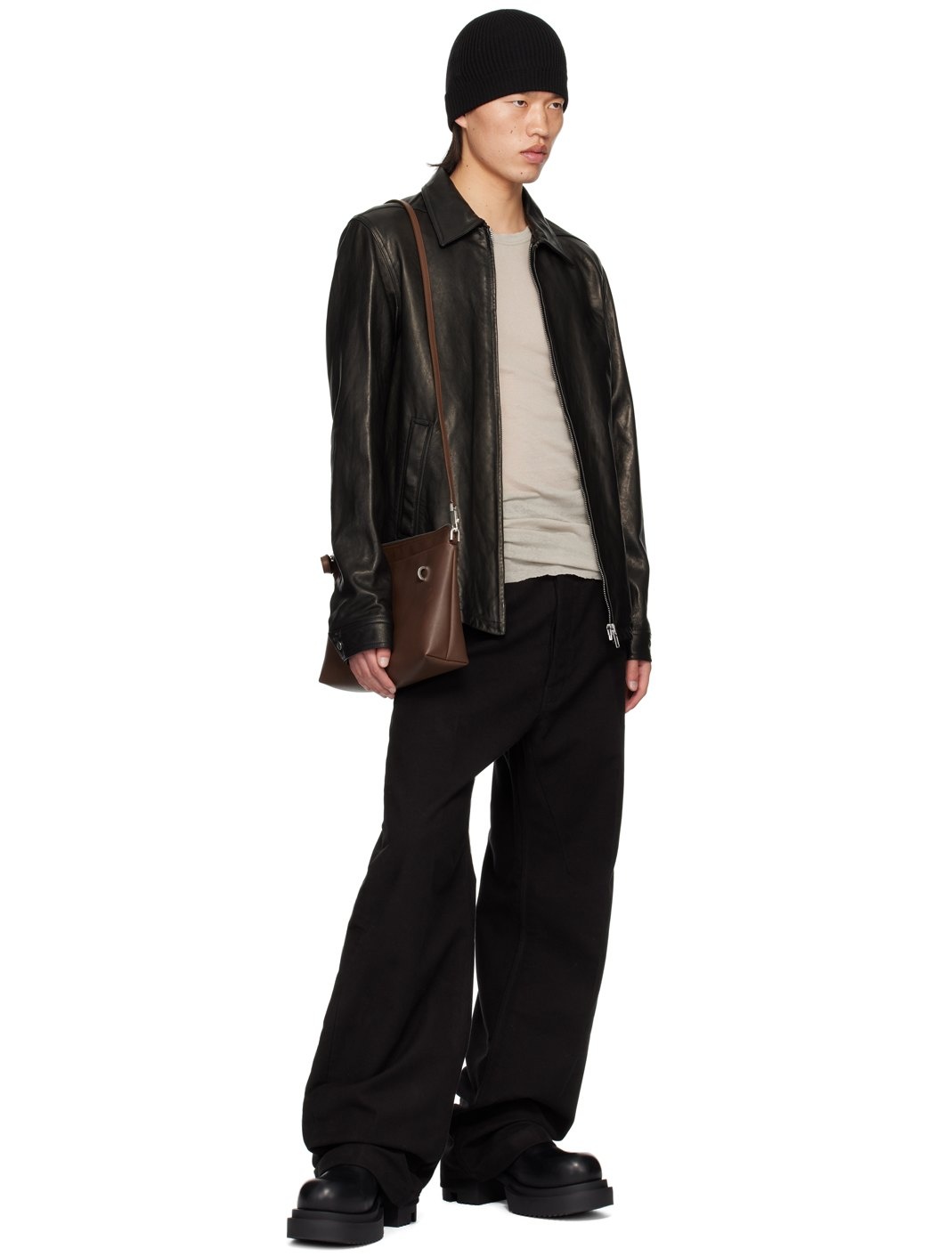 Black Porterville Brad Leather Jacket - 4