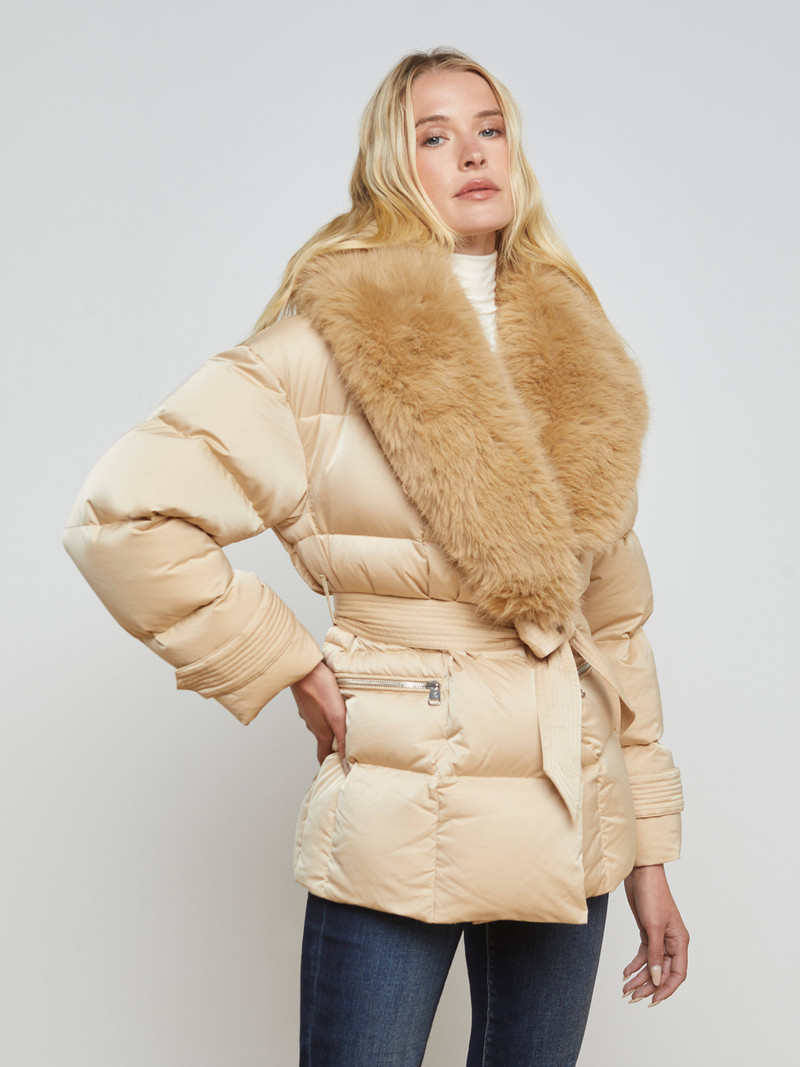 L'AGENCE Vail Faux Fur Down Coat outlook