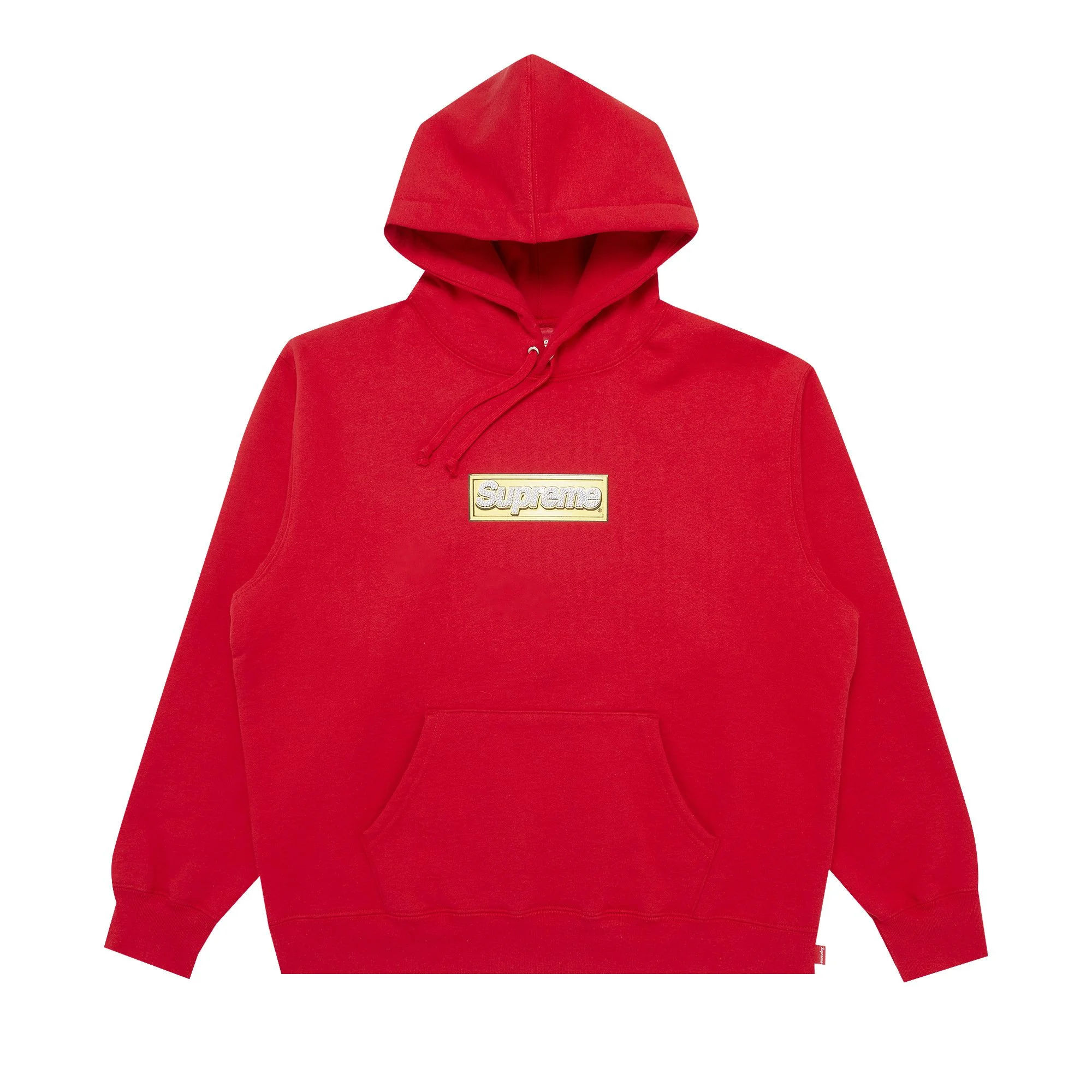 Supreme Bling Box Logo Hooded Sweatshirt 'Red' - 1