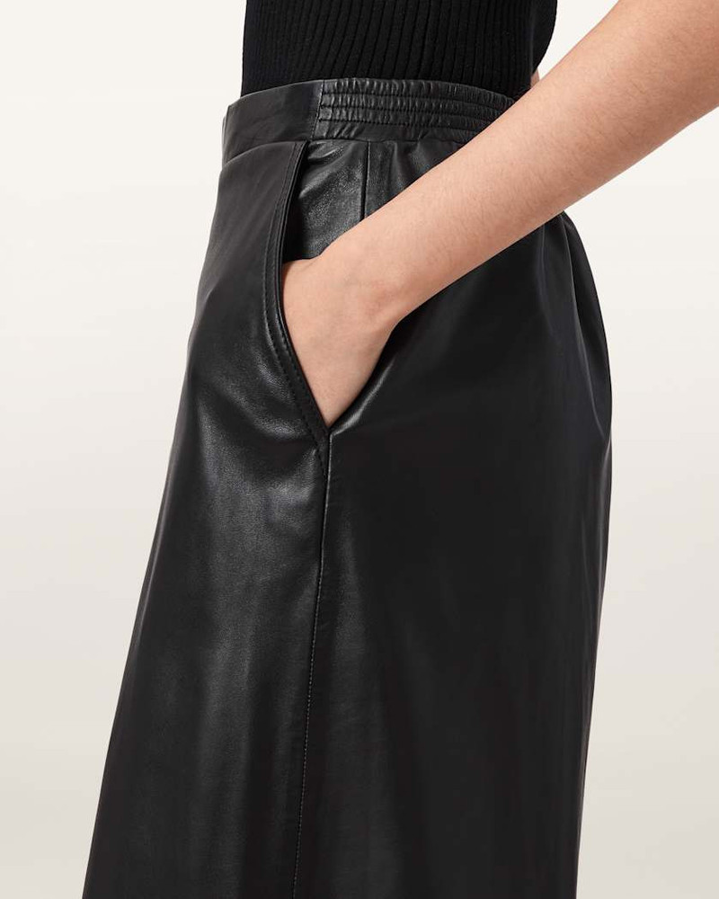 ETTA BARREL LEG LEATHER PANTS 4