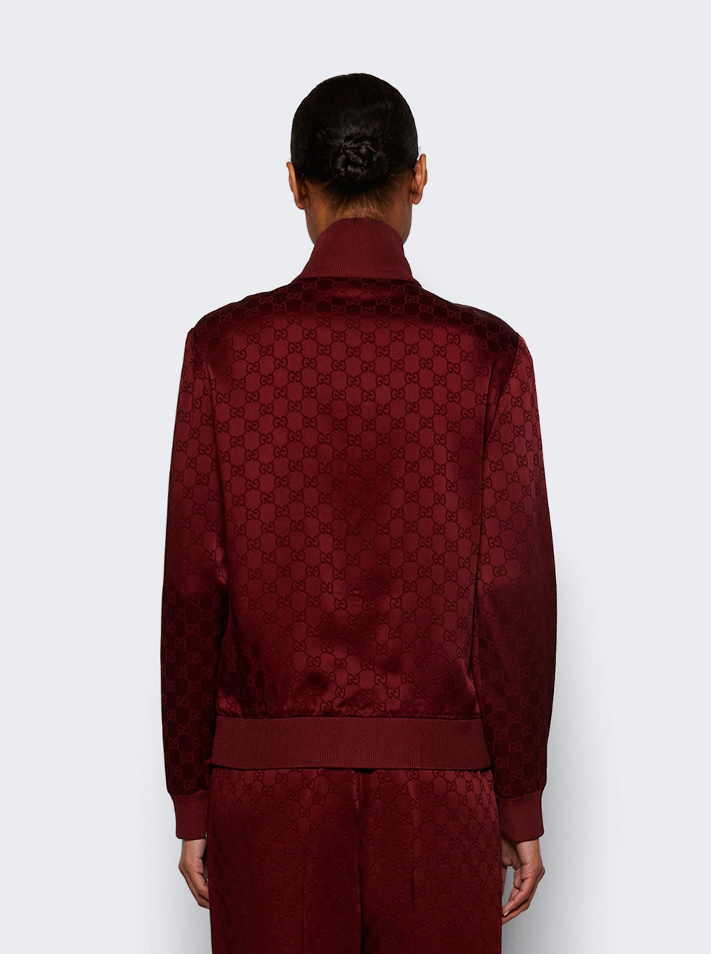 Gg Jacquard Zip Jacket Red - 5