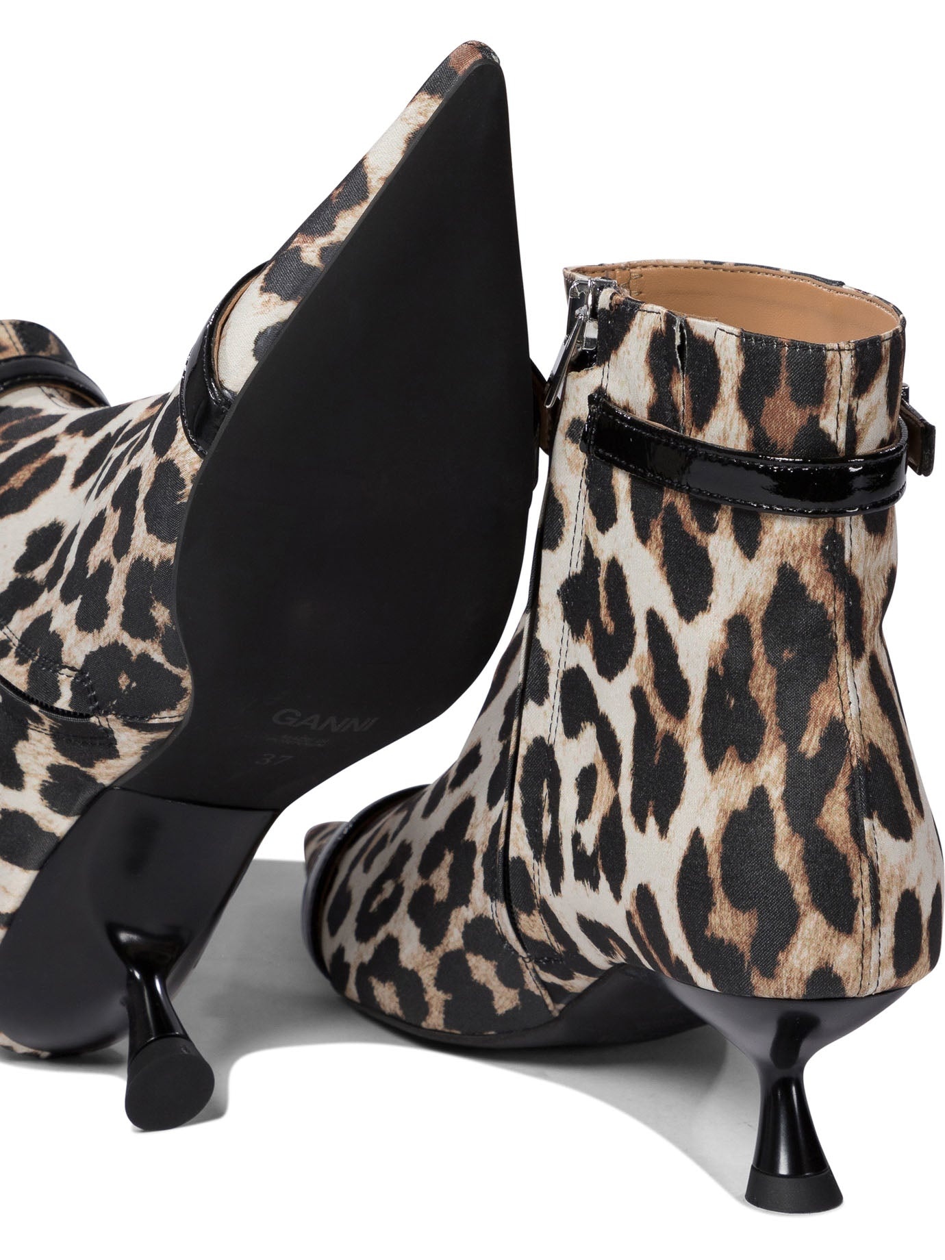 Ganni Leopard Ankle Boots - 5