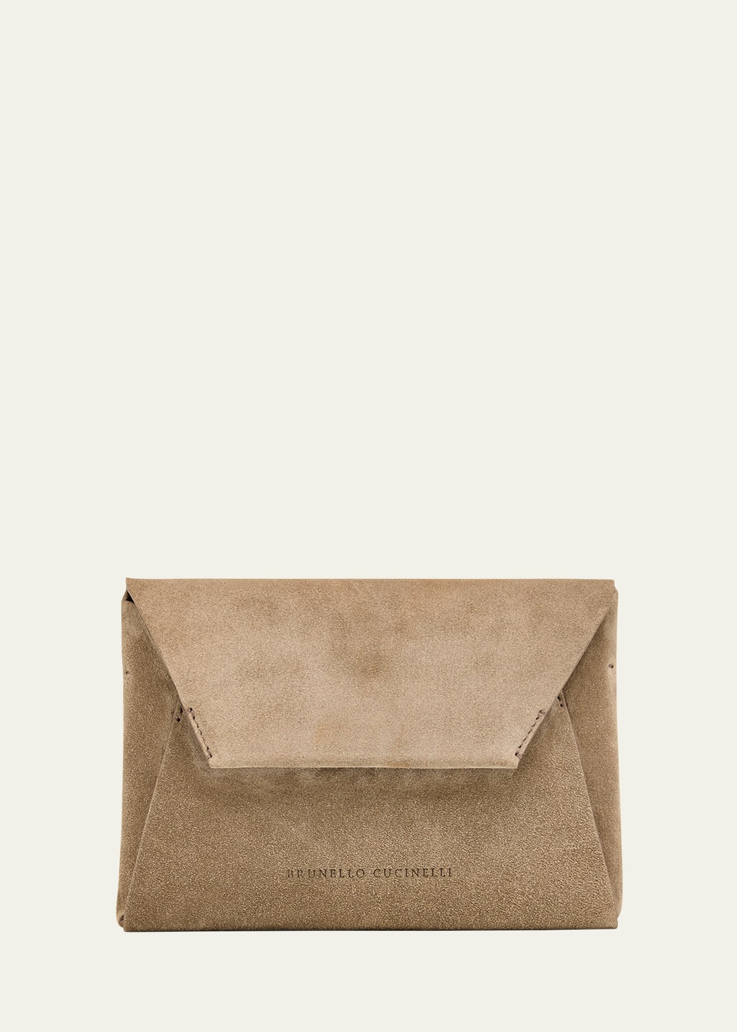 Envelope Flap Suede Wallet on Chain - 1